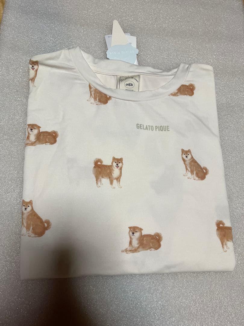 限定デザイン柴犬　ルームウェア　Tシャツ　 新品　ジェラートピケ　正規品