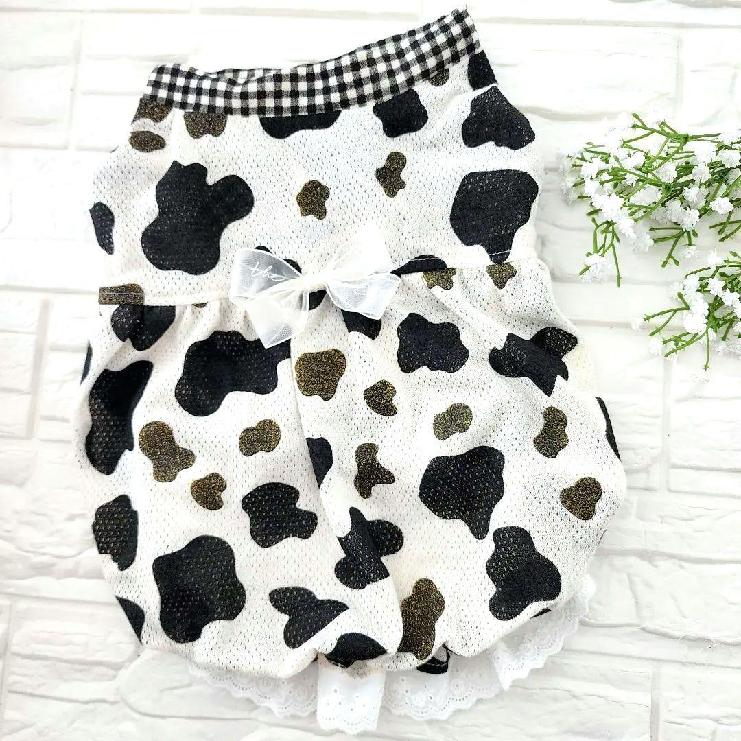 4696mama様❤️牛柄♡メッシュ♡ブラック♡タンクトップ♡ハンドメイド犬服