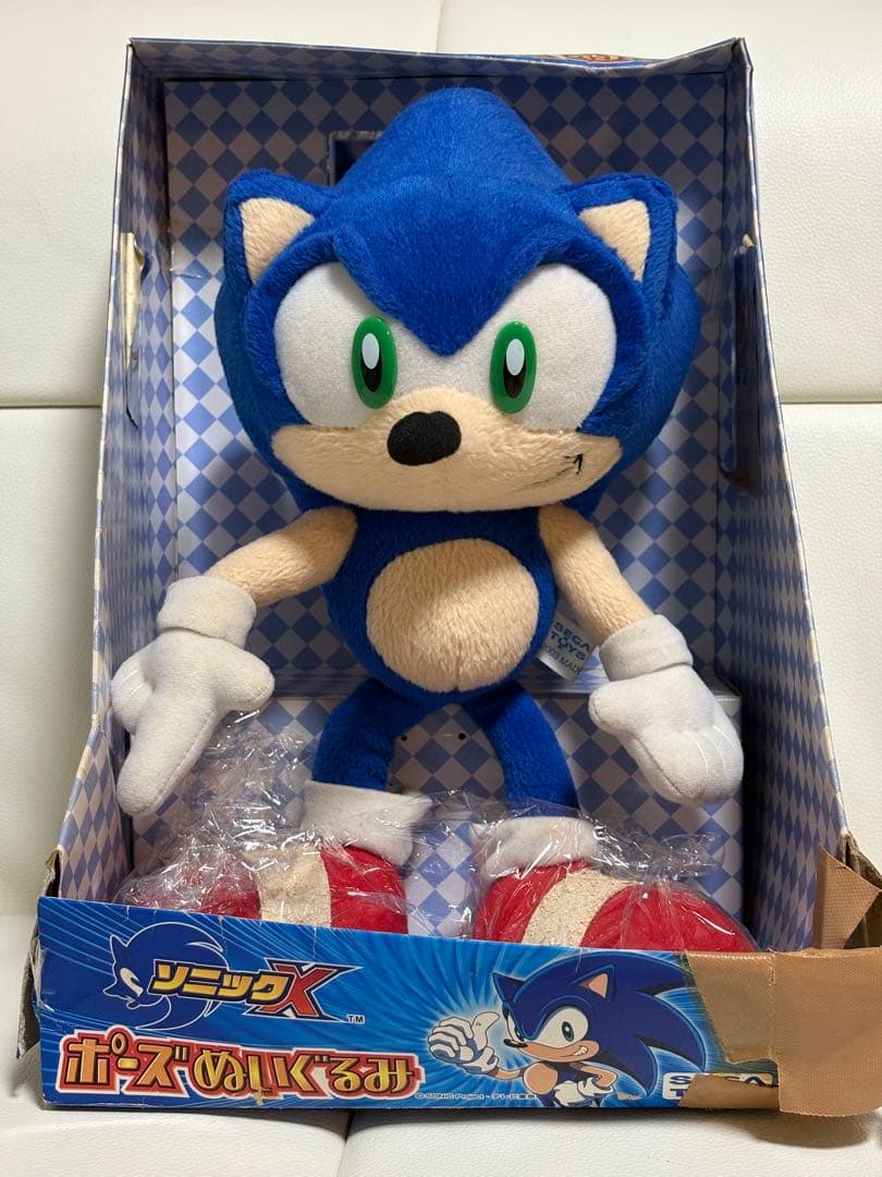 G*y様 ソニック X アニメ 2003年 当時 ポーズぬいぐるみ 箱付き レア