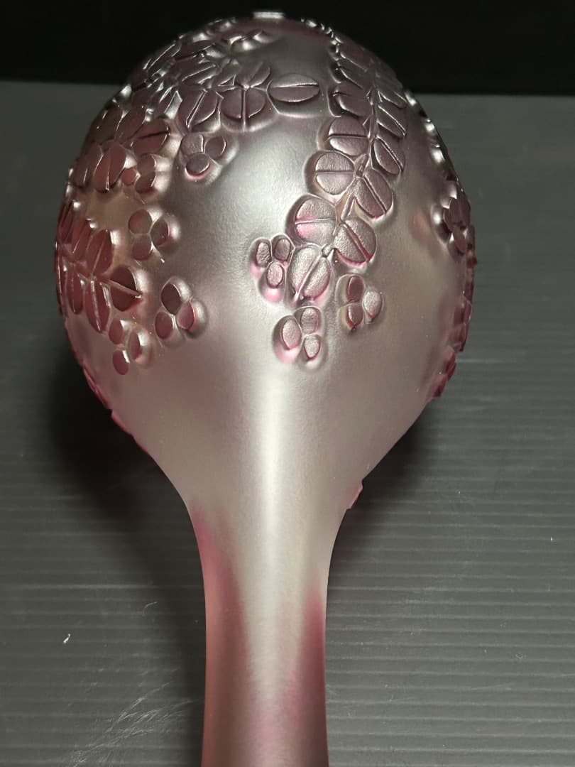 サンドブラスト加工によるガラスの花生け