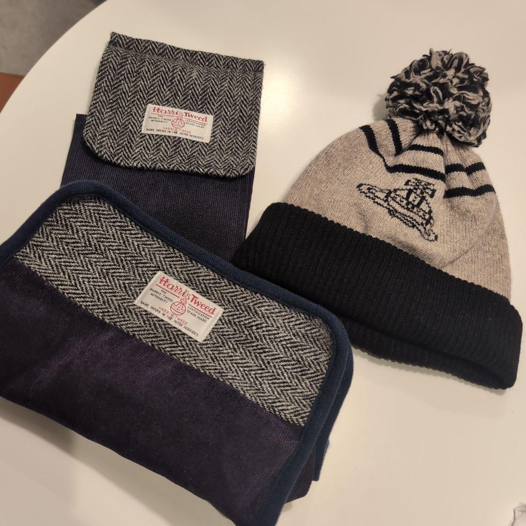Vivienne Westwood ニット帽 (ハリスツイード2点はオマケ)