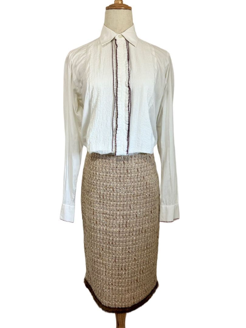 BLUMARINE ツイード タイトスカート ひざ丈