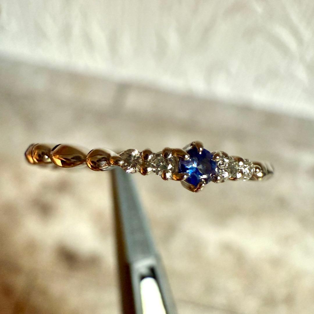 【鑑別カード付】ベニトアイト ダイヤモンド プラチナ リング 天然石 約9号