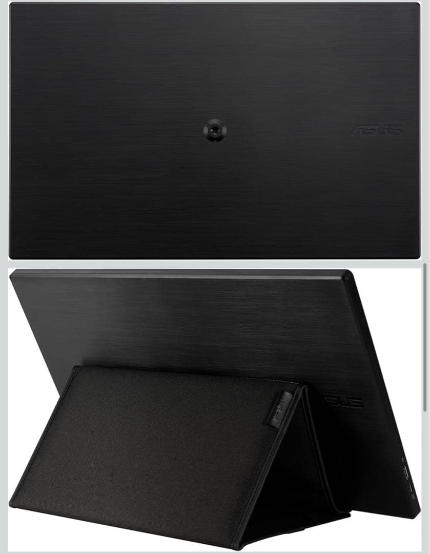 ASUS MB165B ポータブルモニター 本体とケーブル、カバー付き