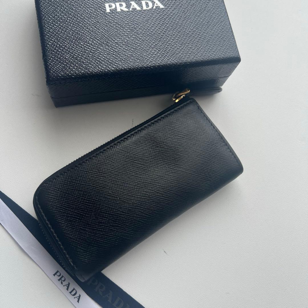 310 美品 PRADA プラダ 小銭入れ 財布 L字ファスナー