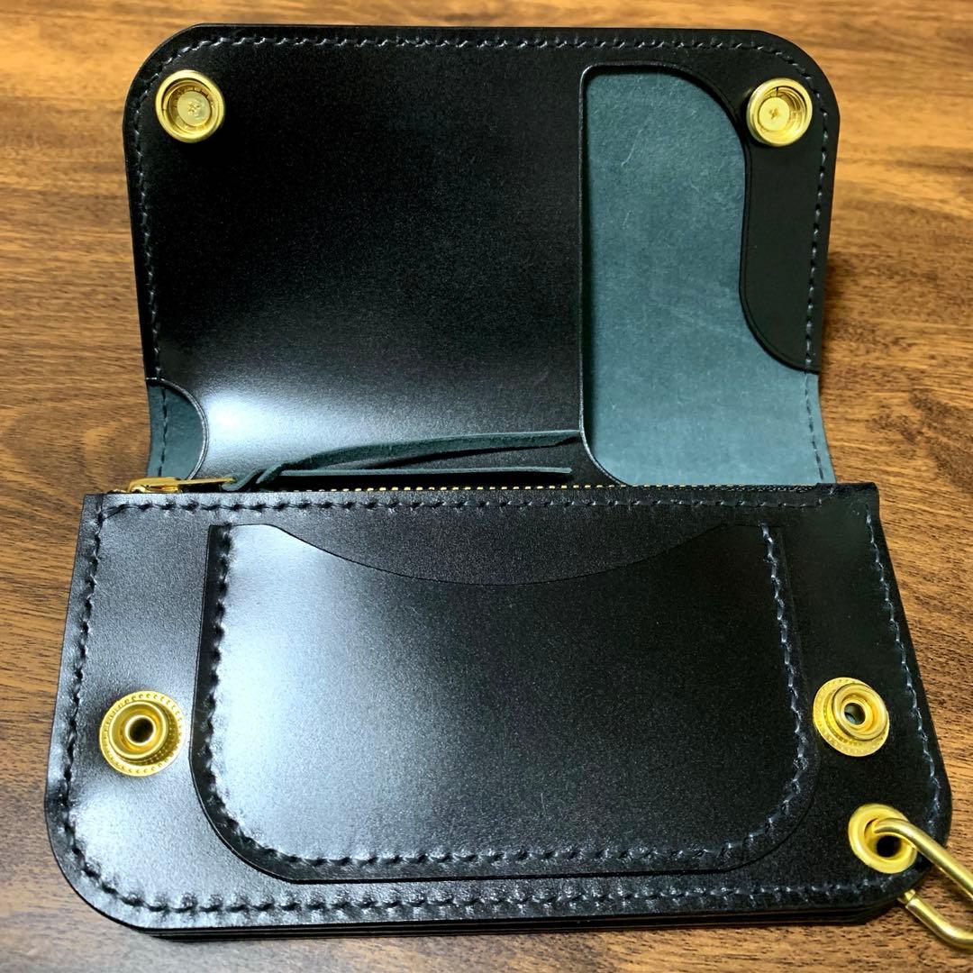 トラッカーウォレット　ミドル　新喜皮革　フルコードバン