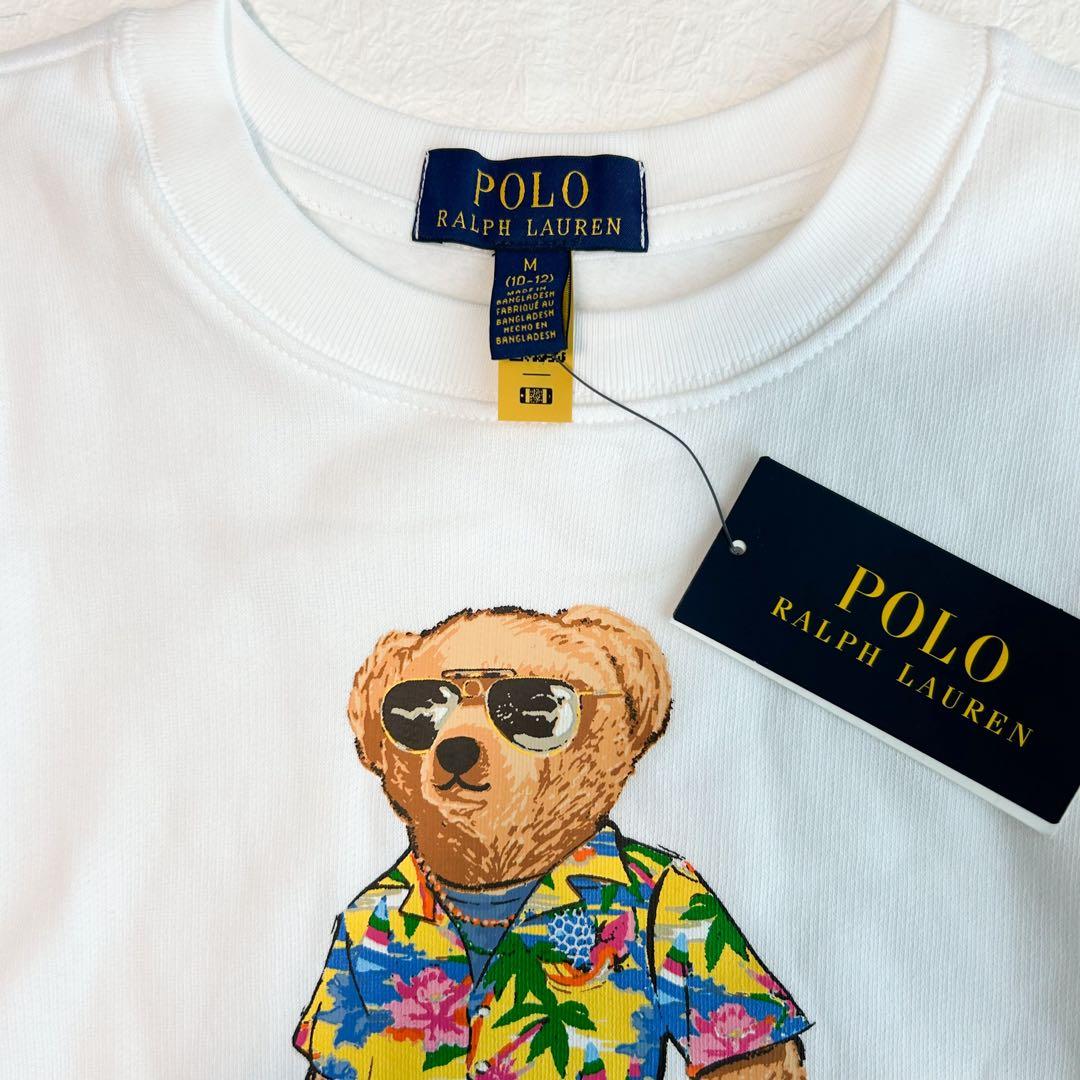 ラルフローレン ポロベア フリーススウェットシャツ M/150 ホワイト