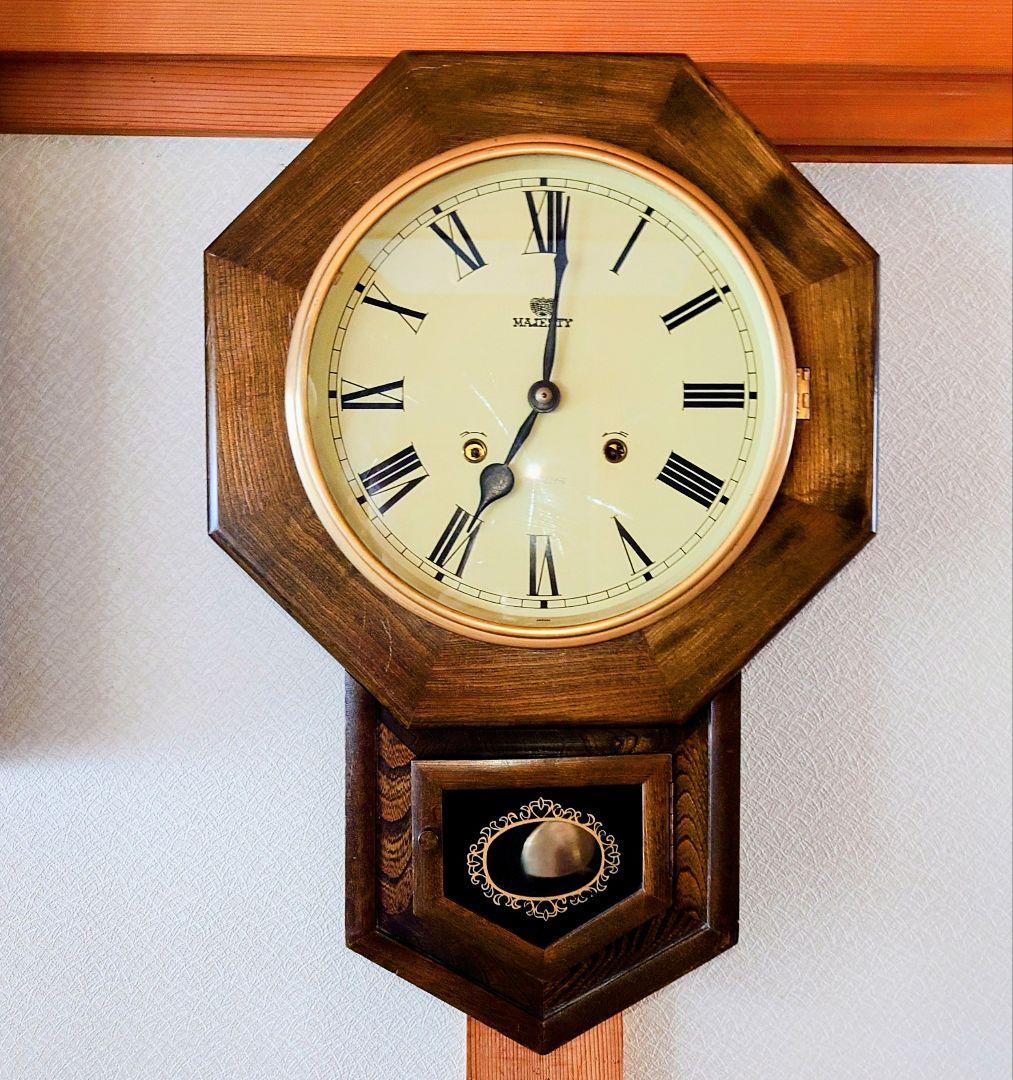 〈完動・美品〉武田時計MAJESTY②　31日巻　八角ゼンマイ振り子時計　古時計