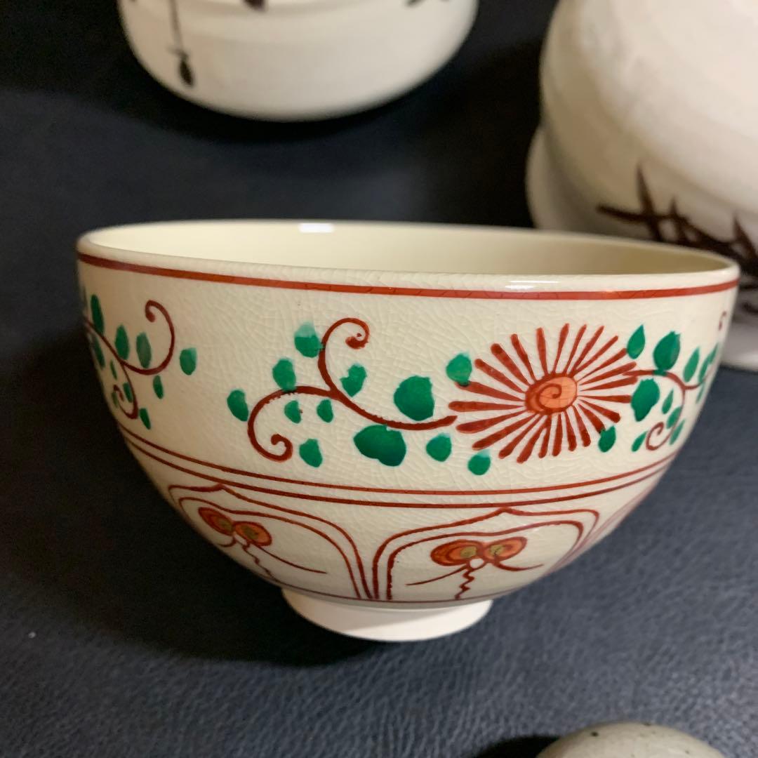 茶道具セット　茶箱　古物　歴史　茶碗　水差し　茶灼　棗　銘有