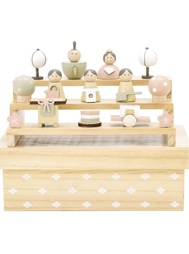 サリュひな祭り　木製雛人形セット