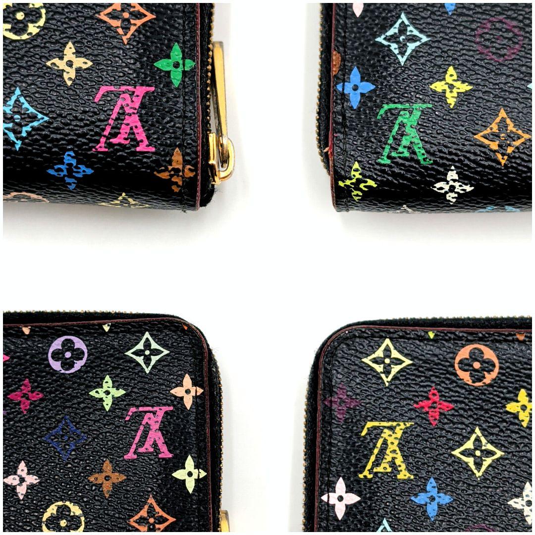 希少 ルイヴィトン ジッピーパース 小銭入れ マルチカラー ブラック 美品