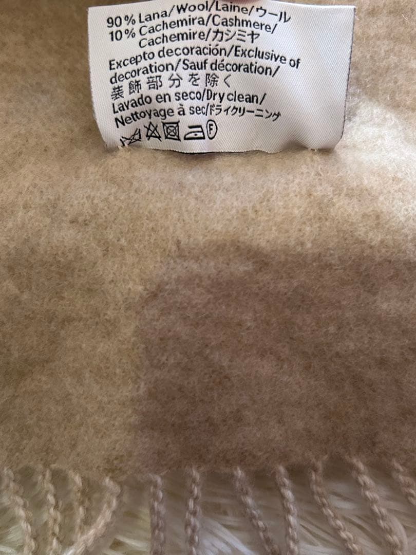LOEWE ロエベ マフラー カシミヤ混 ベージュ
