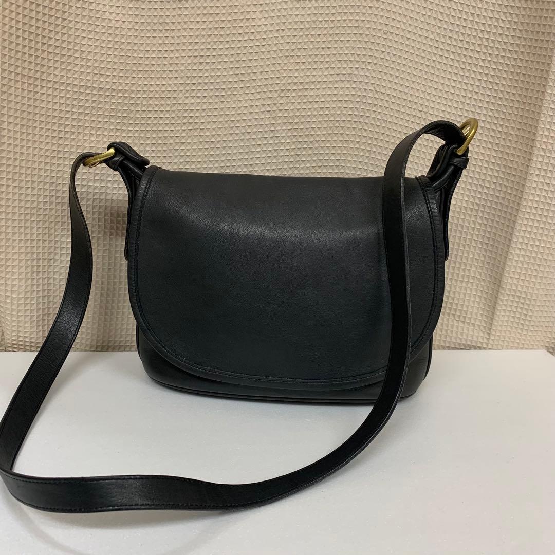 オールドコーチ ショルダーバッグ 4150 本革 ネイビー 金具 チャーム