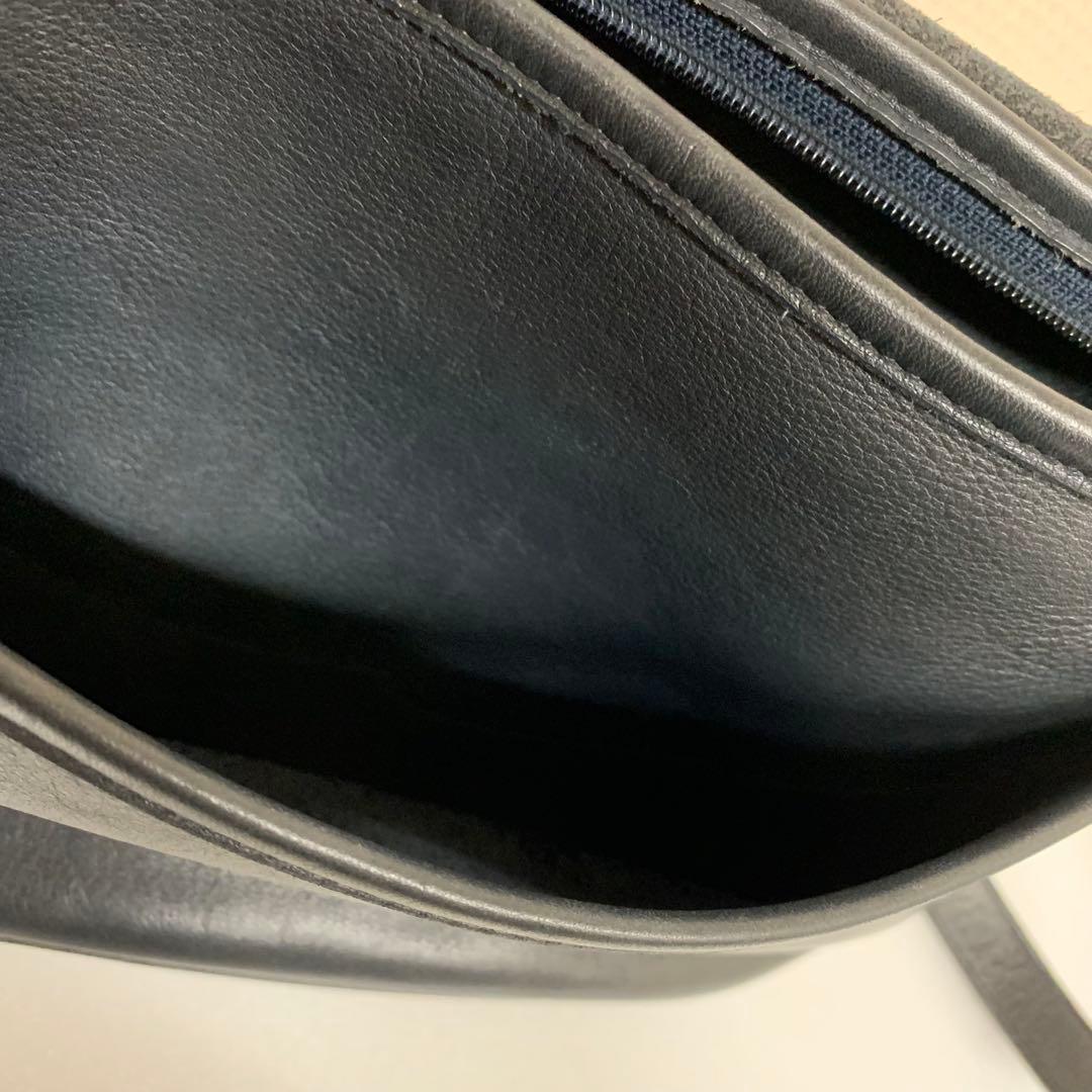 オールドコーチ ショルダーバッグ 4150 本革 ネイビー 金具 チャーム