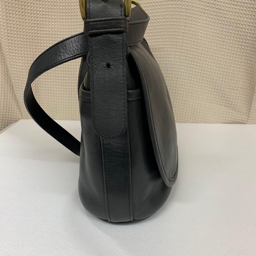 オールドコーチ ショルダーバッグ 4150 本革 ネイビー 金具 チャーム