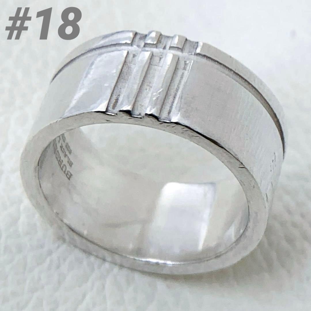 18号 バーバリー リング 指輪 ノバチェック 日本サイズ 相当 silver