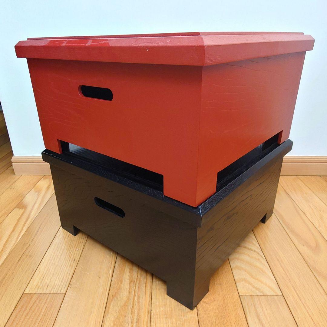 箱膳　大　木箱　2台セット