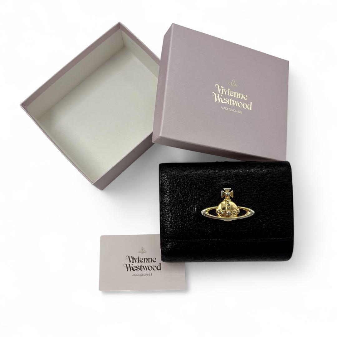 ヴィヴィアンウエストウッド 三つ折り財布 がま口 コンパクトウォレット オーブ