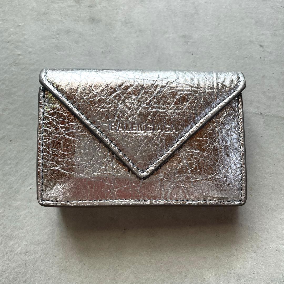 バレンシアガ BALENCIAGA ペーパーミニウォレット 三つ折り財布