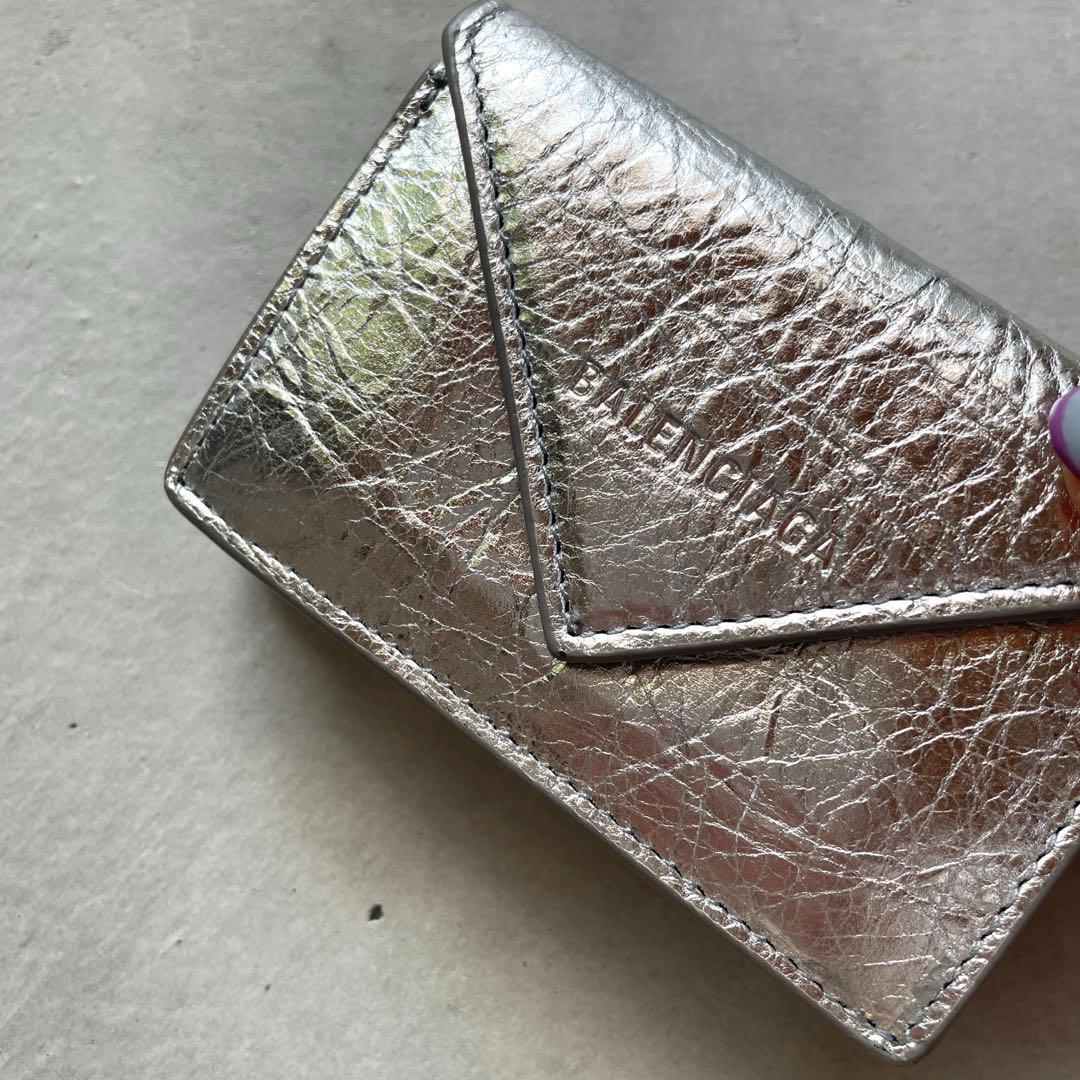 バレンシアガ BALENCIAGA ペーパーミニウォレット 三つ折り財布