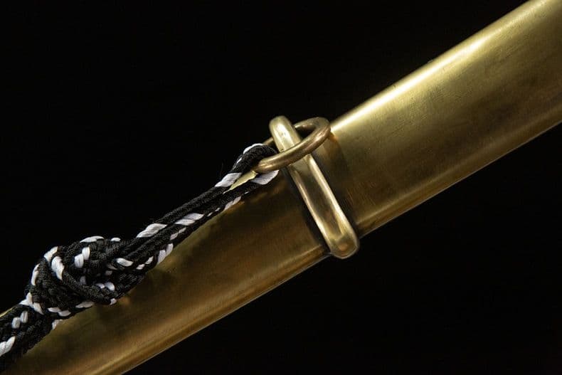 金色装飾の鋼の刀 武具　刀装具　日本刀　模造刀 居合刀 武士道 98式軍刀