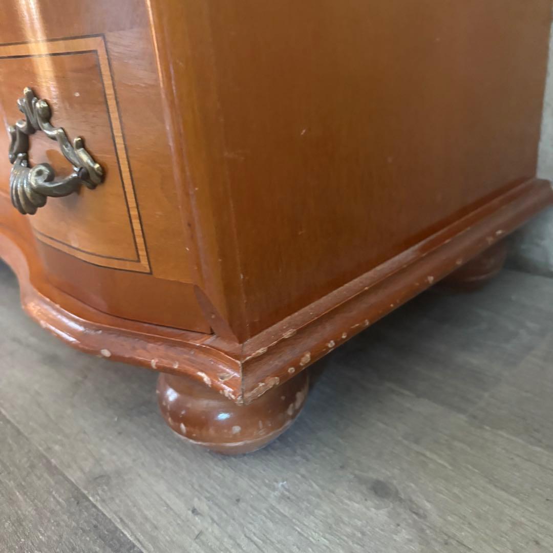 イタリア　MOR-RENS社　象嵌チェスト　4段　ミドルチェスト　マホガニー　②