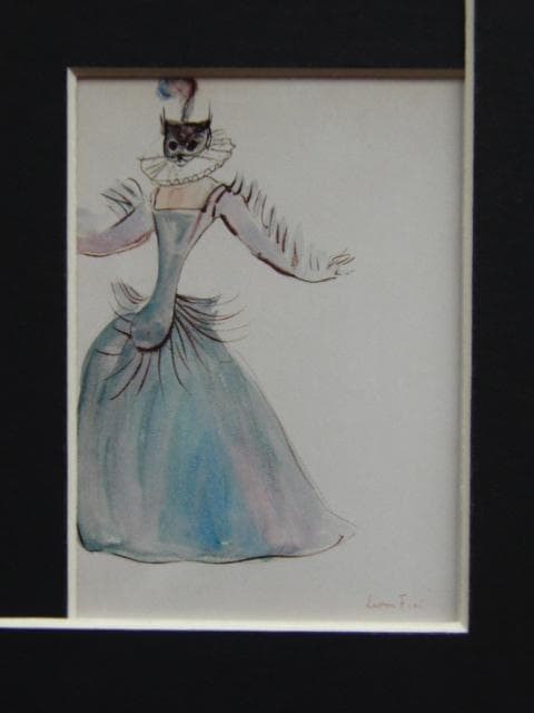 レオノール・フィニ「猫扮装」、希少画集より、状態良好、新品高級額装付