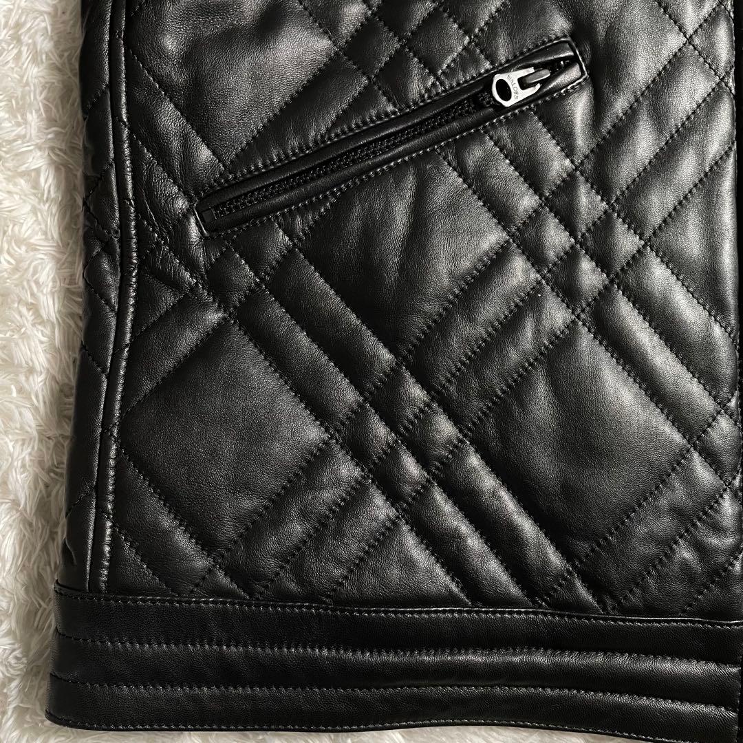 ヒステリックグラマー レザージャケット ラムレザー キルティングデザイン