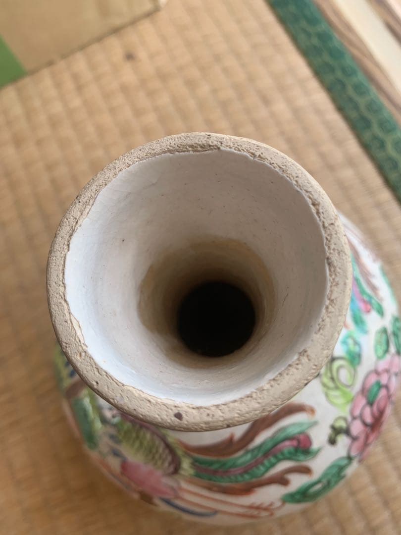 中国清時代五彩花瓶