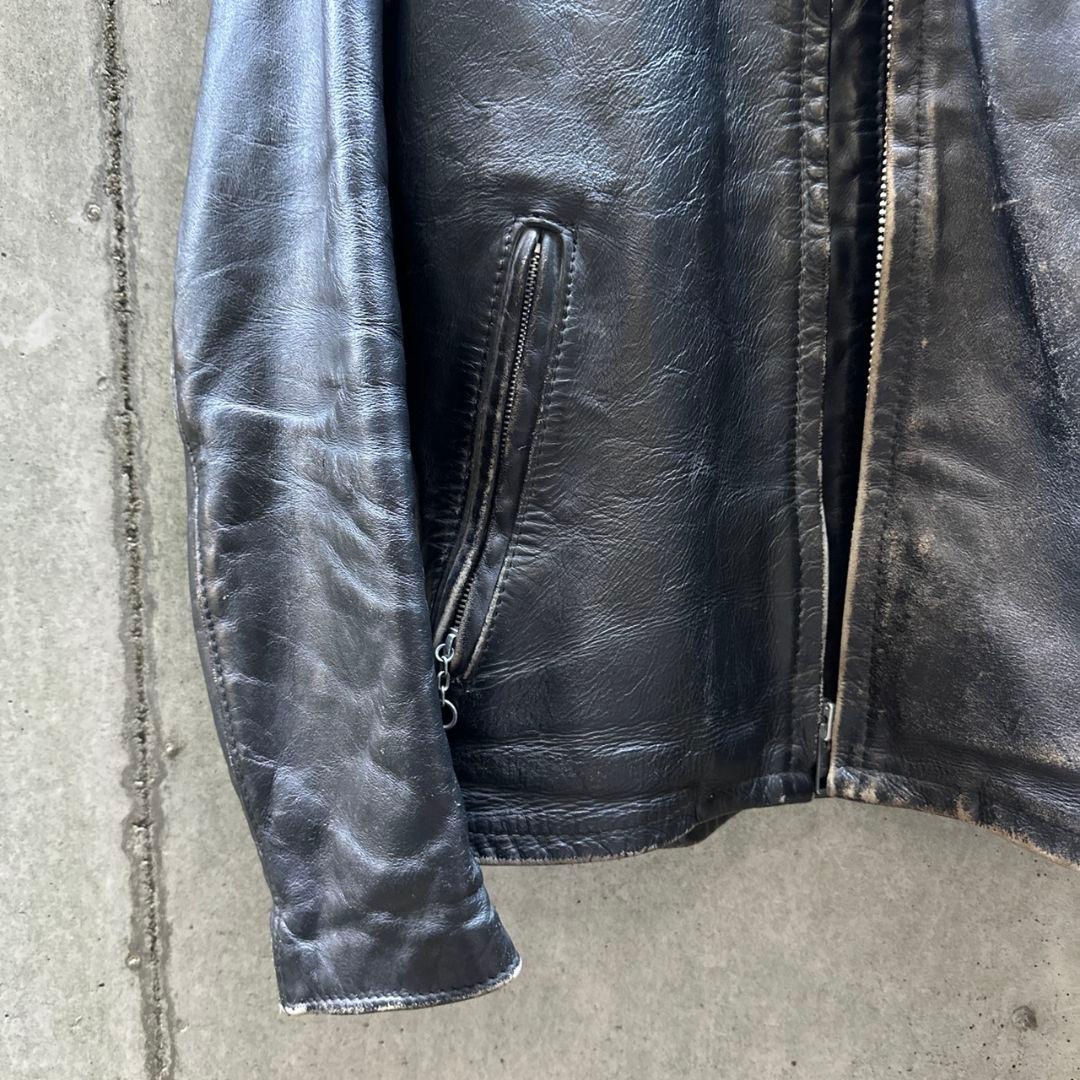 【USA製】schott スタンドカラー シングルライダース 641