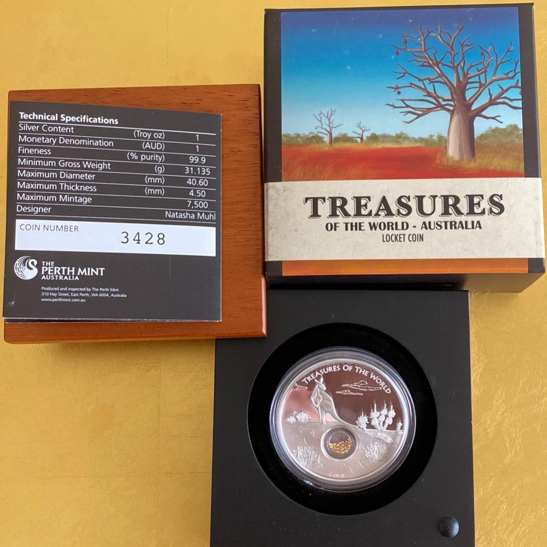 オーストラリア 世界の宝物 オーストラリア シルバー ゴールド(金)付き