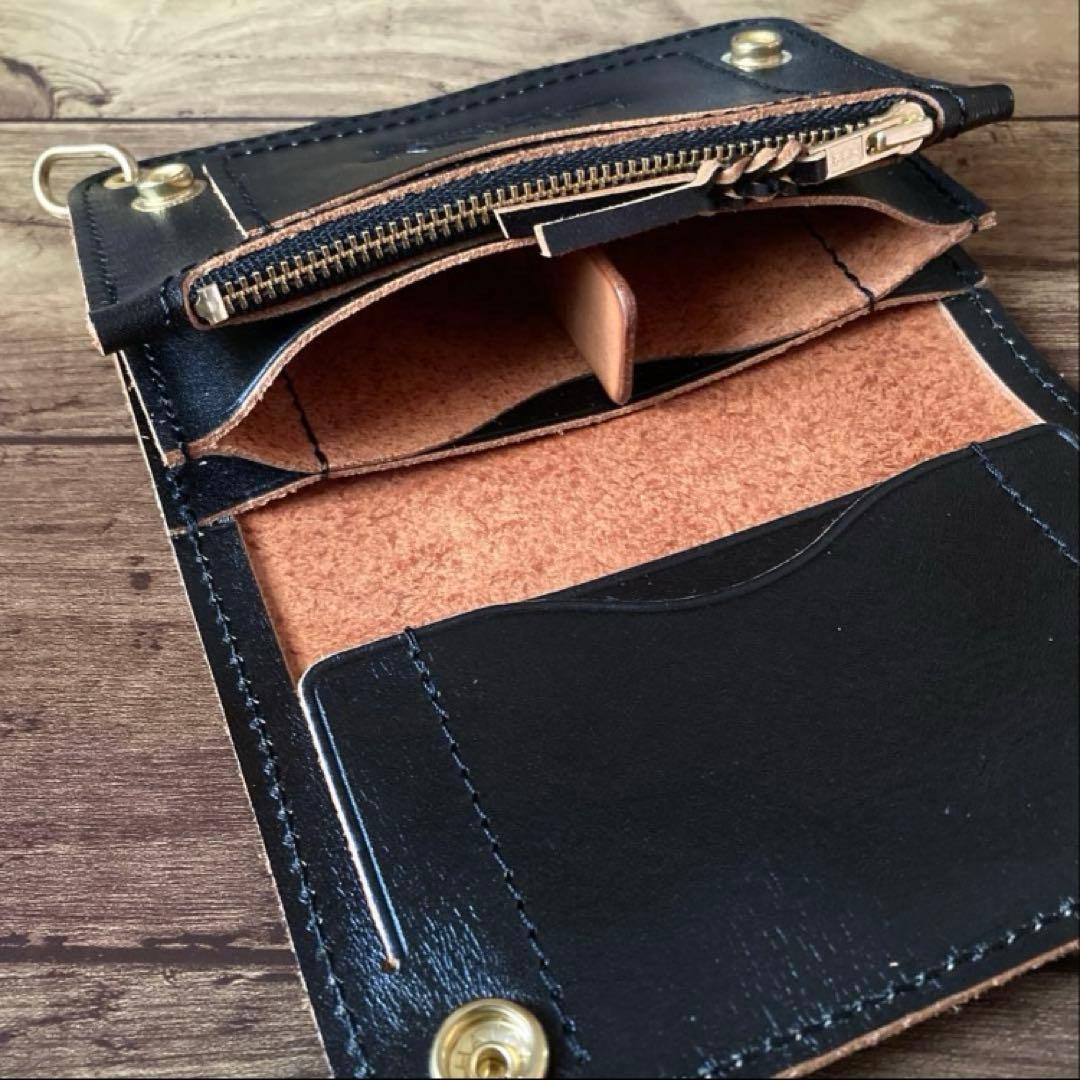 【ケン】トラッカーウォレット150（ミドル）3層【お札を折らずに収納】