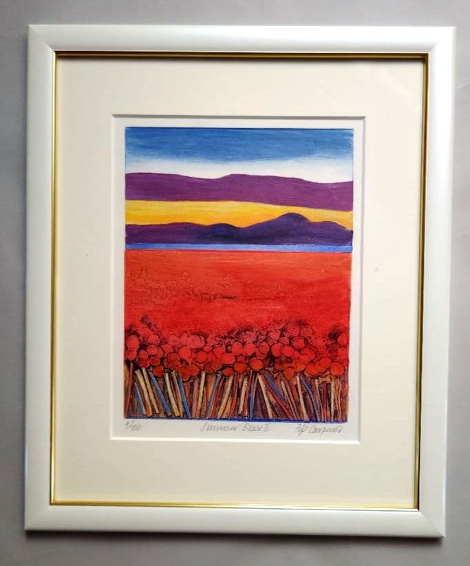 特価◯絵画 カラー銅版画 額装品