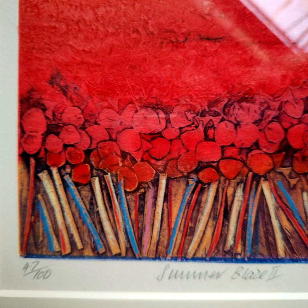 特価◯絵画 カラー銅版画 額装品