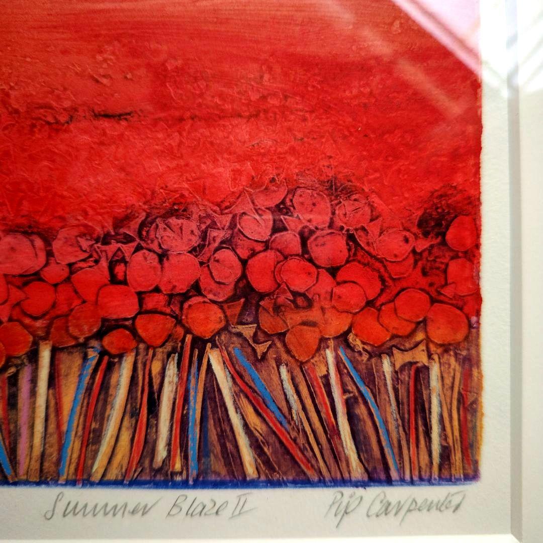 特価◯絵画 カラー銅版画 額装品