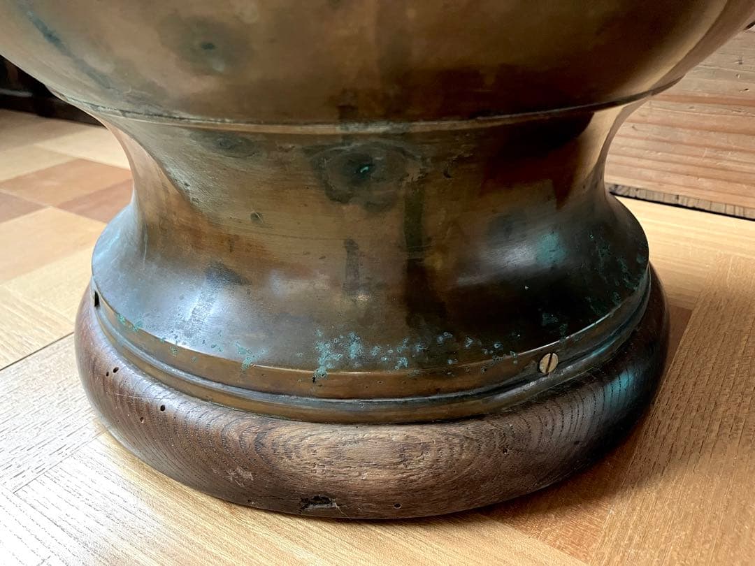 火鉢 一対 獅子耳 時代 骨董 明治 大正 アンティーク 古美術 古道具 レトロ