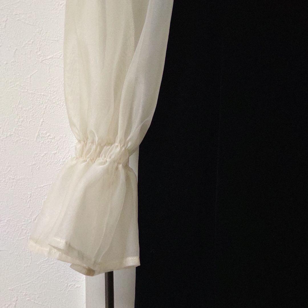 新品未使用【SALON by Chico限定】配色シースルータイトロングドレス