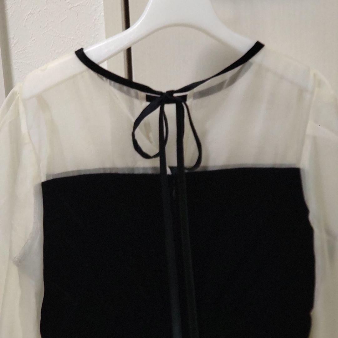 新品未使用【SALON by Chico限定】配色シースルータイトロングドレス