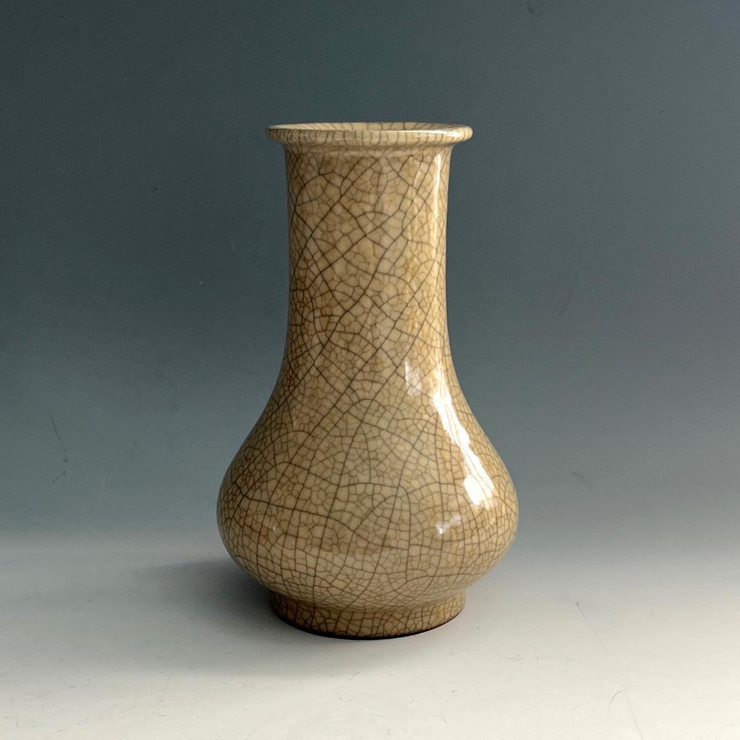 唐物 哥窯 瓶 明時代 中国美術 古玩 SN91