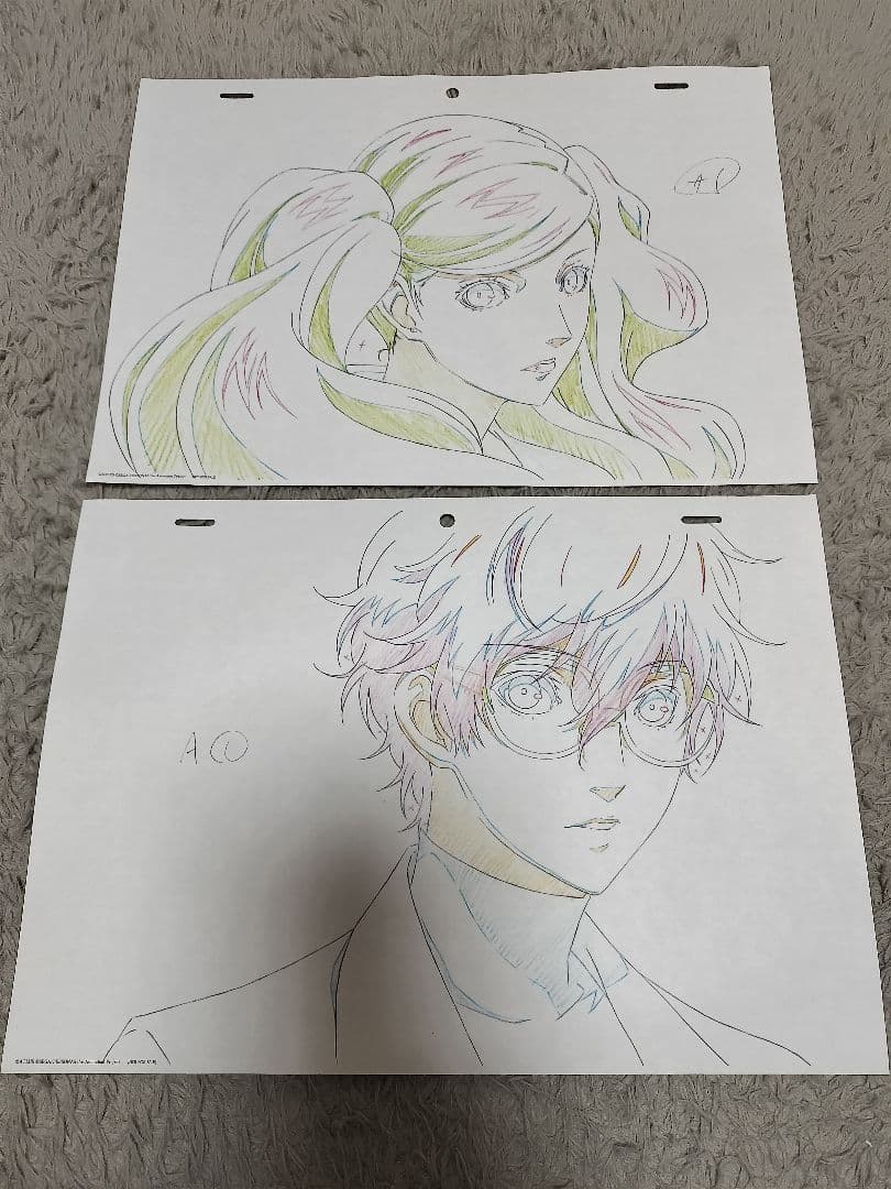 ペルソナ5　アニメ複製原画　雨宮蓮　高巻杏