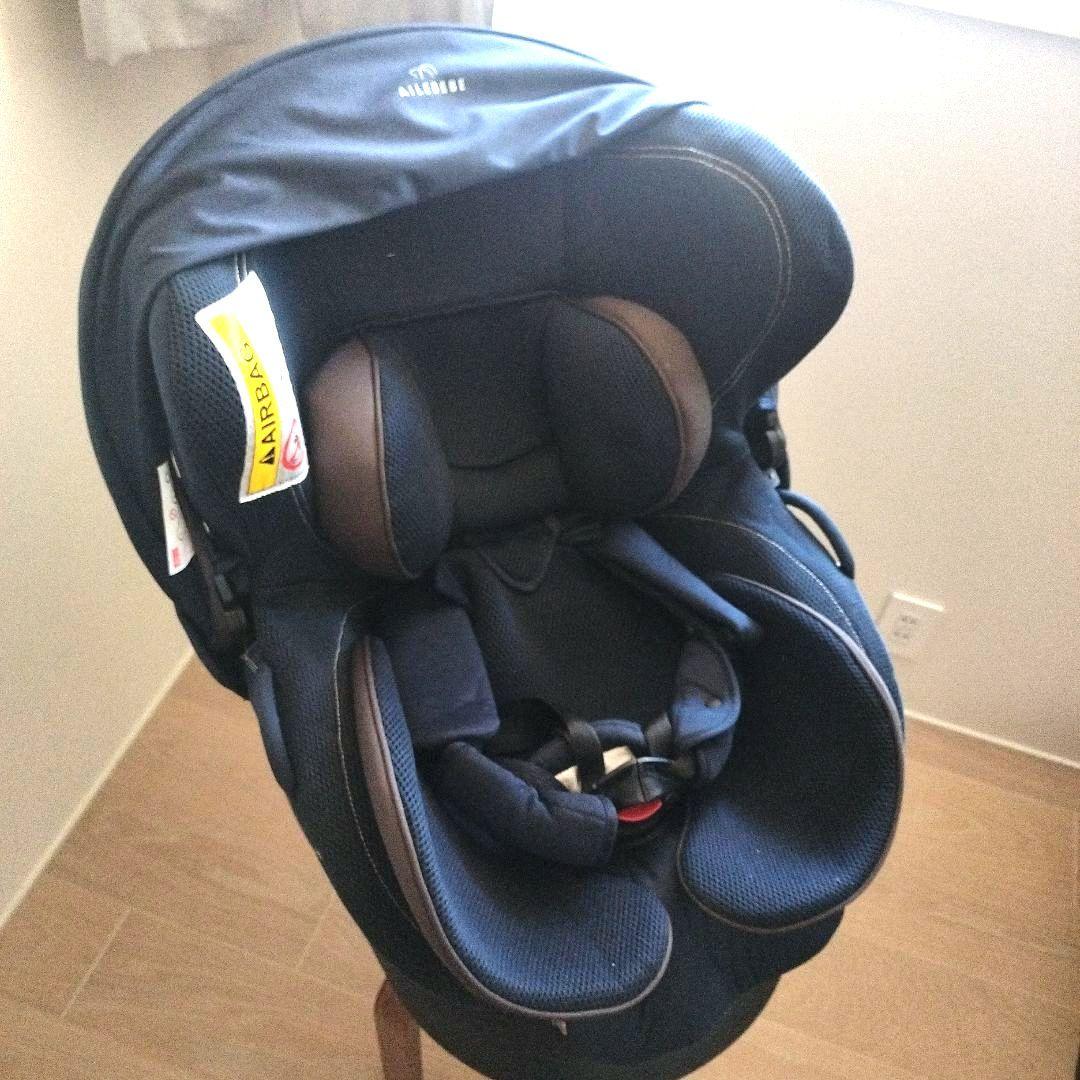 エールべべ　チャイルドシート クルット4i グランス　ネイビー　新生児から