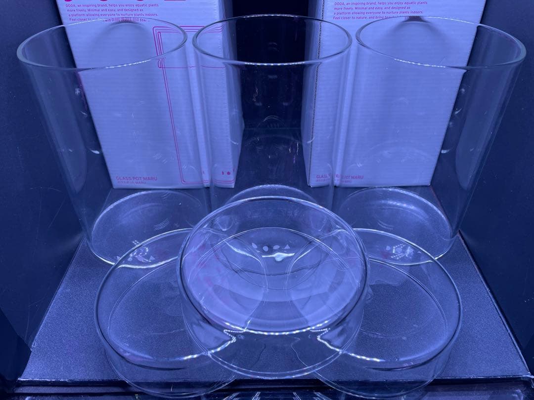 DOOA ガラスポット MARU95 通気穴無し 【廃盤】　3個セット