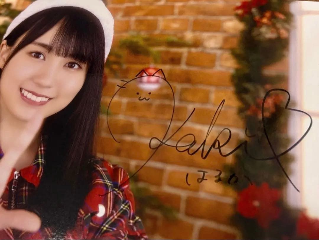 ぽ*ん様 乃木坂46 賀喜遥香 直筆サイン入りポスター クリスマス サンタ