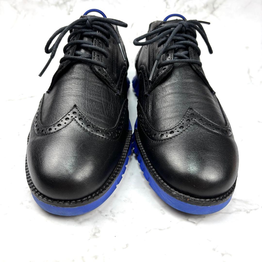【美品】COLE HAAN ゼログランド レザー ウイングチップ 27.5 黒