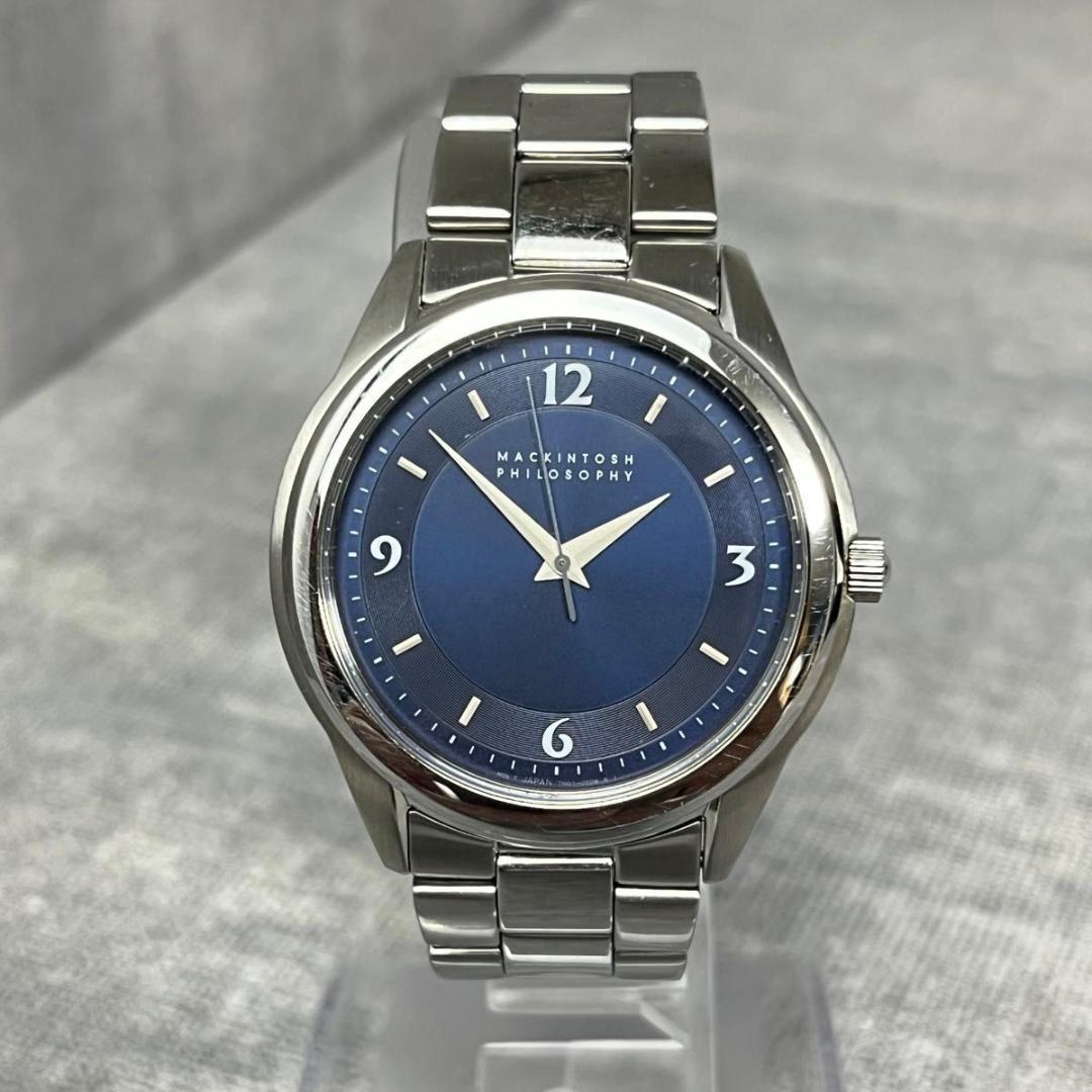 マッキントッシュフィロソフィー × SEIKO 腕時計 ネイビー メンズ 箱付き