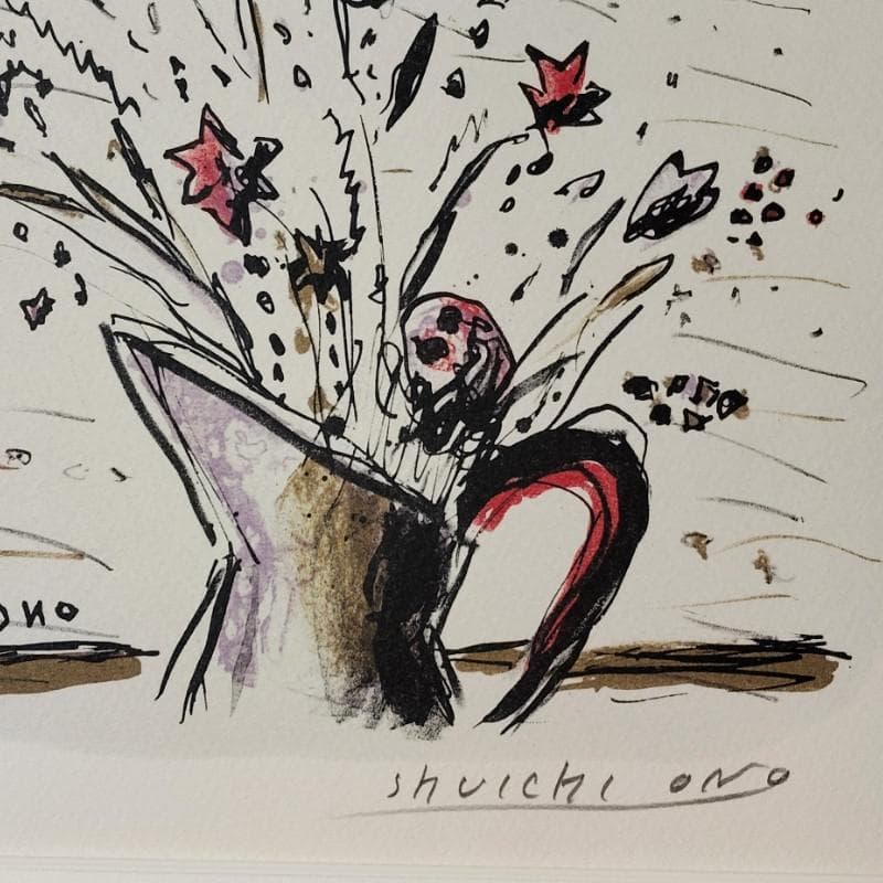 ☆小野州一☆「 花A 」リトグラフ　ad18/125 未使用額！