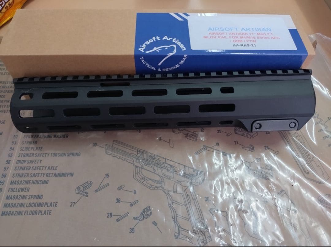 Airsoft Artisan M-Lok Mod2.1ハンドガードM4用