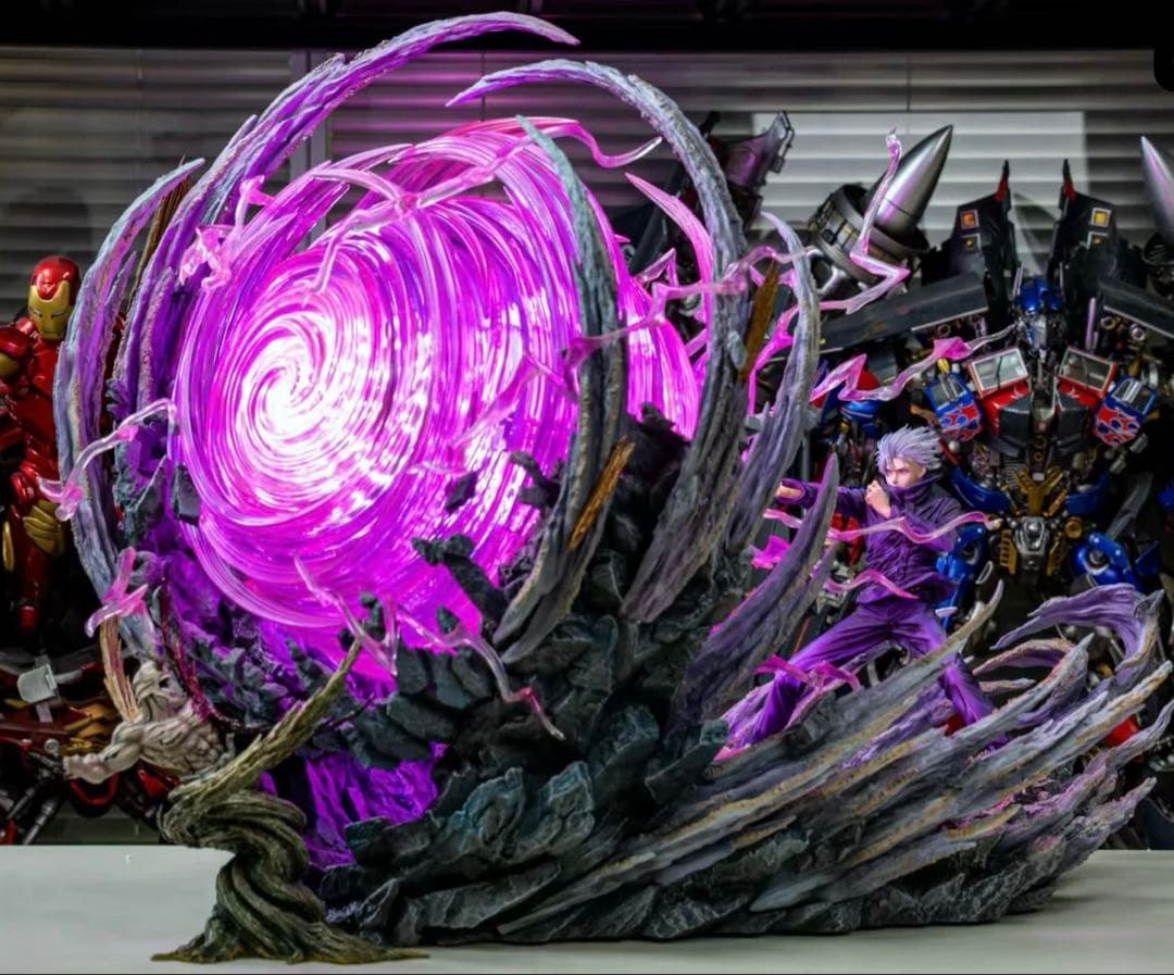 ☆ラス1 極上 新作 五条 LED 紫 フィギュア 呪術廻戦 ガレージキット