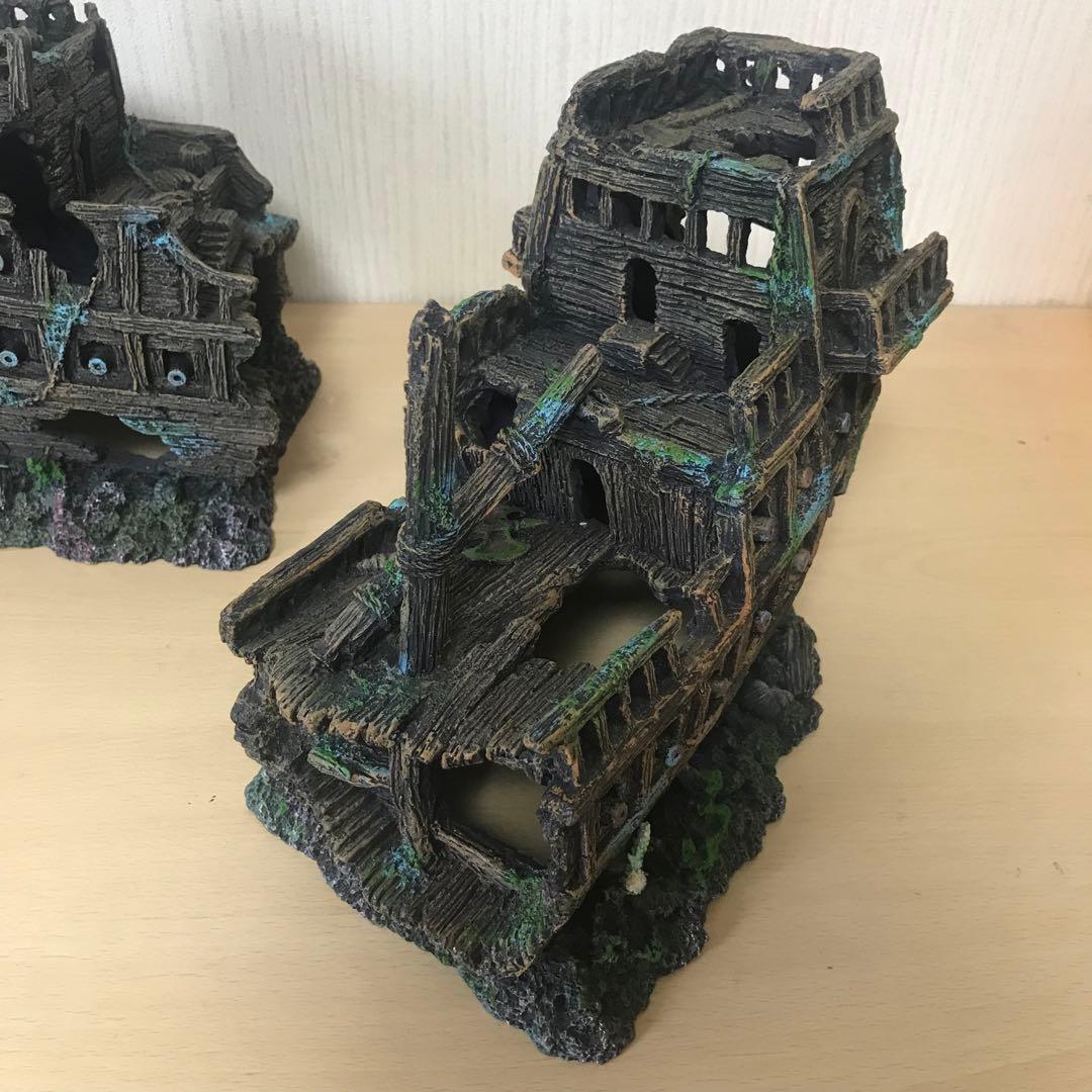 アクアリウム　水槽　オーナメント　沈没船