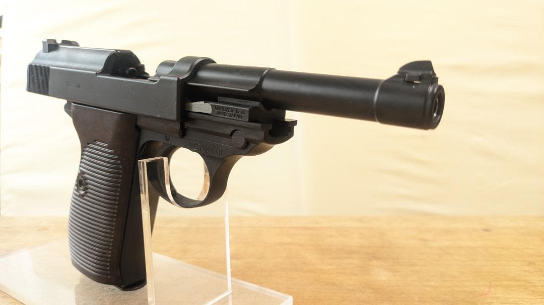 マルゼン　ワルサー P38 ブラックモデル　ガスブローバック 美品　GBB